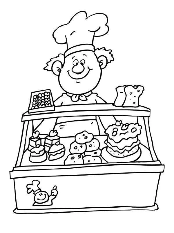 Desenho de Profissoes para colorir e imprimir: número 7