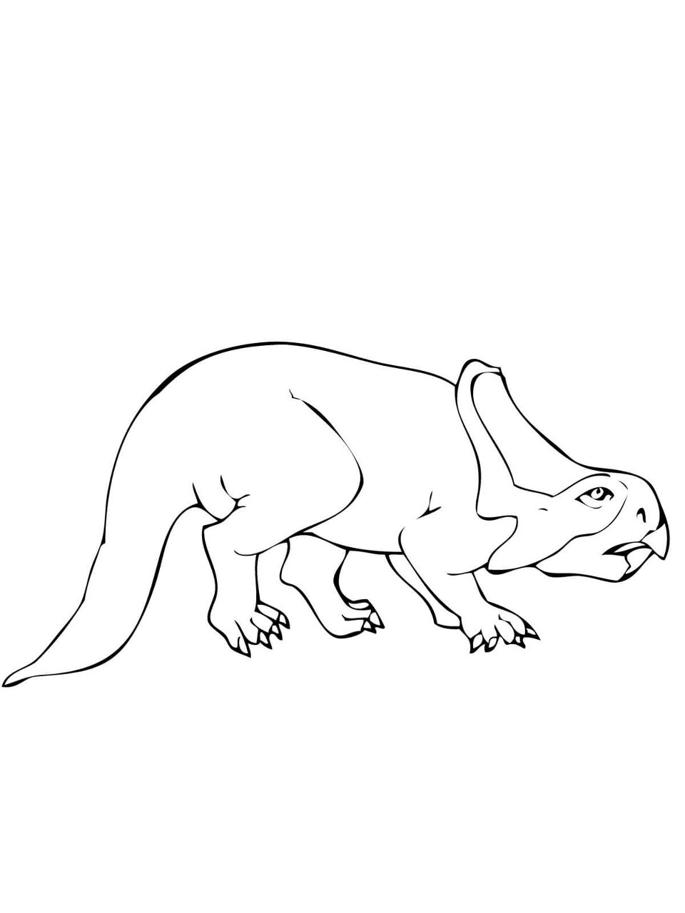 Desenho de Protocerátopo para colorir e imprimir: número 4