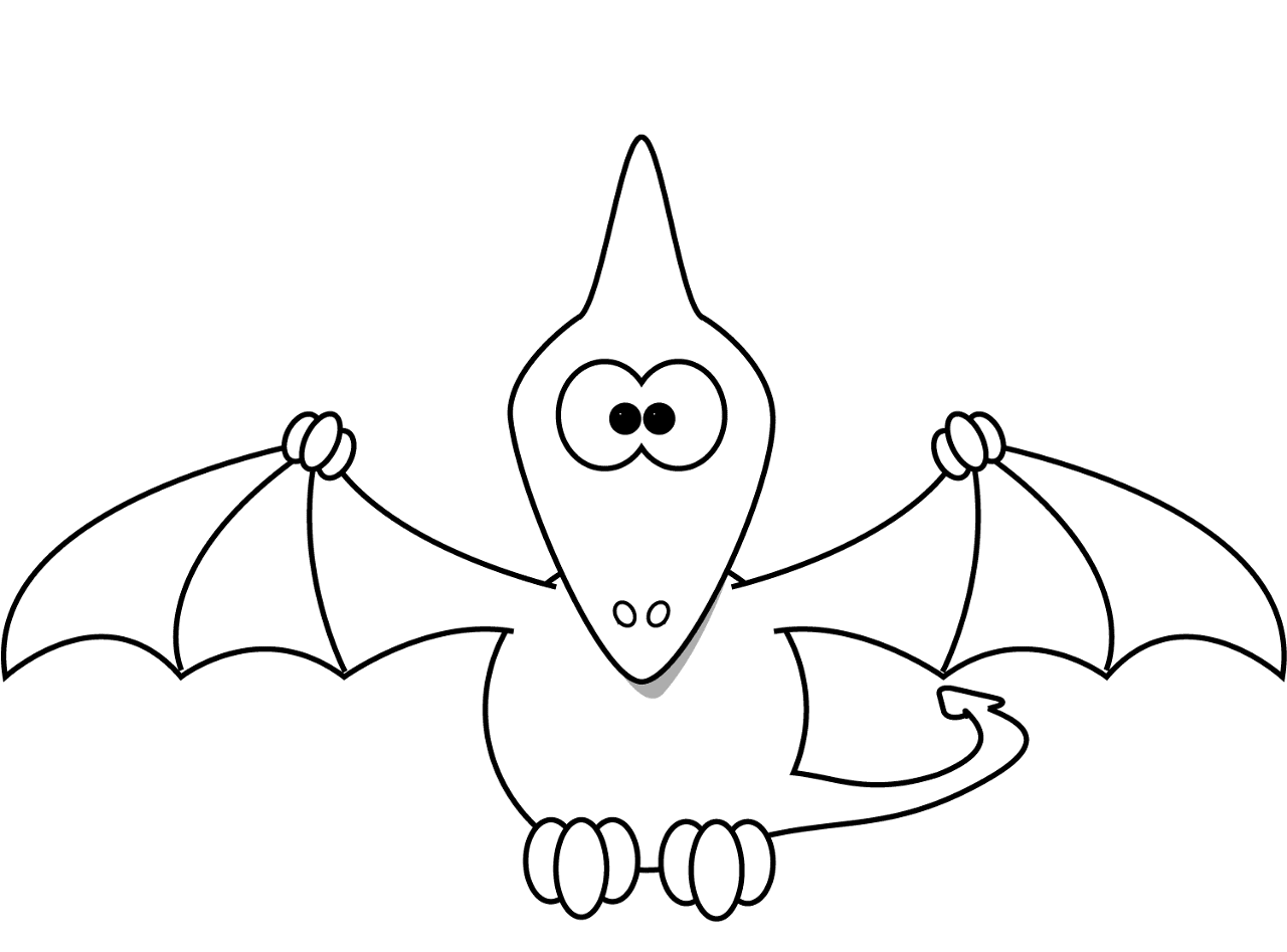 Desenho de Pterodáctilo para colorir e imprimir: número 9