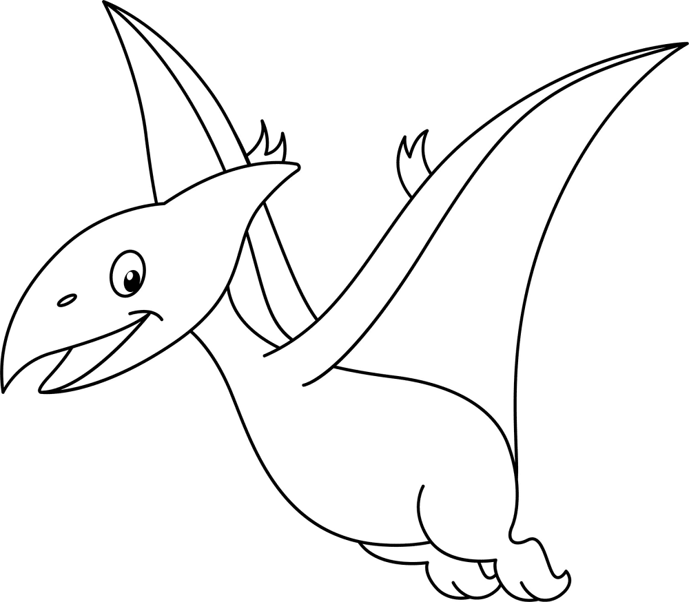 Desenho de Pterodáctilo para colorir e imprimir: número 11