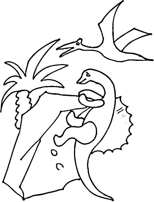 Desenho de Pterodáctilo para colorir e imprimir: número 22