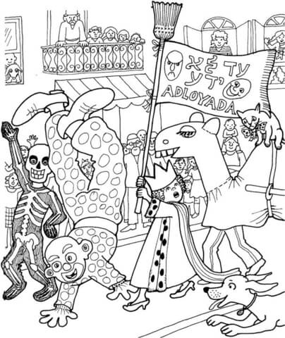 Desenho de Purim para colorir e imprimir: número 1