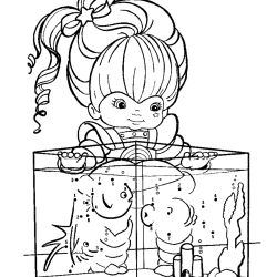 Desenho de Rainbow Brite para colorir e imprimir: número 1