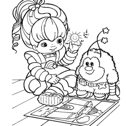 Desenho de Rainbow Brite para colorir e imprimir: número 3
