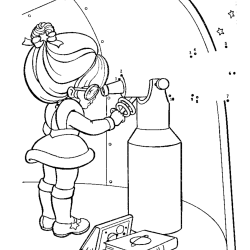 Desenho de Rainbow Brite para colorir e imprimir: número 4
