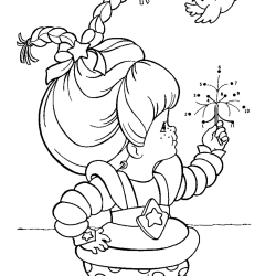 Desenho de Rainbow Brite para colorir e imprimir: número 5