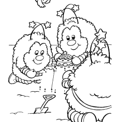 Desenho de Rainbow Brite para colorir e imprimir: número 7