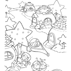 Desenho de Rainbow Brite para colorir e imprimir: número 9