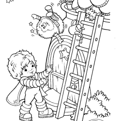Desenho de Rainbow Brite para colorir e imprimir: número 17