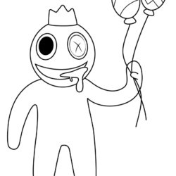 Desenho de Rainbow Friends para colorir e imprimir: número 11