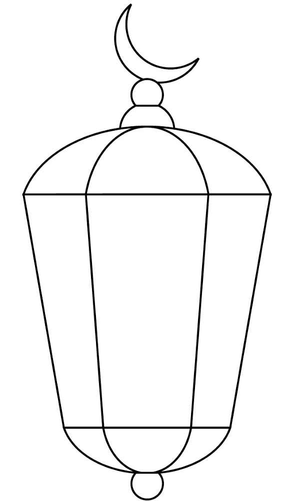 Desenho de Ramadão para colorir e imprimir: número 3