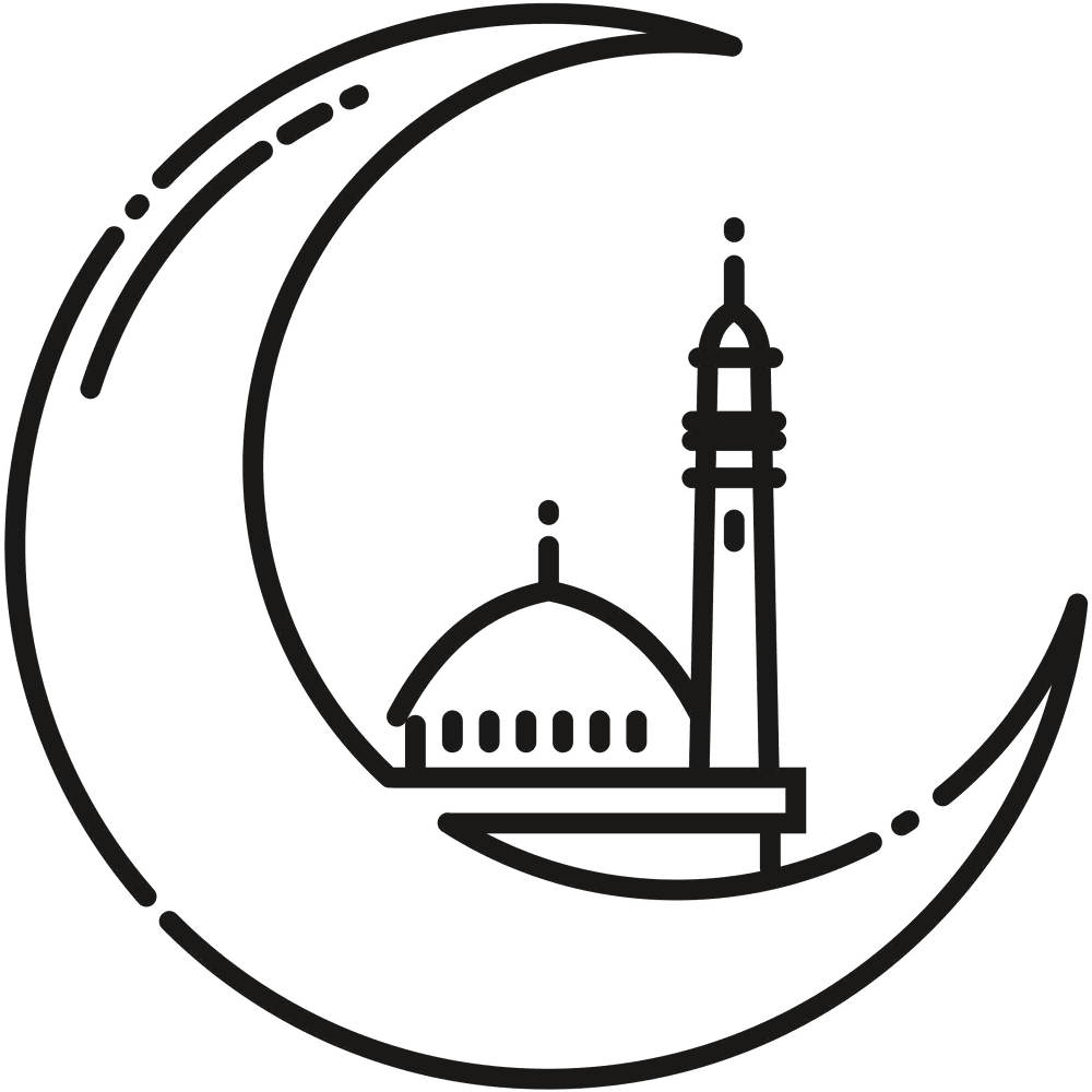 Desenho de Ramadão para colorir e imprimir: número 4