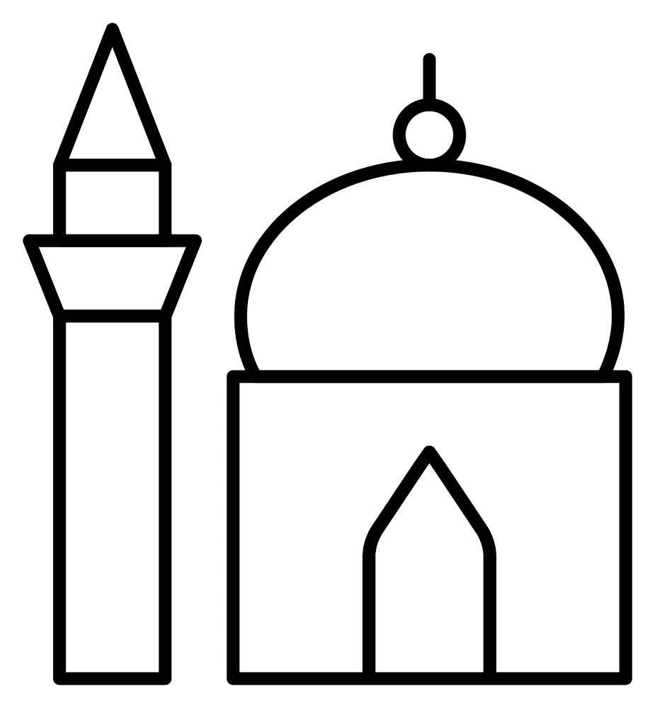 Desenho de Ramadão para colorir e imprimir: número 6