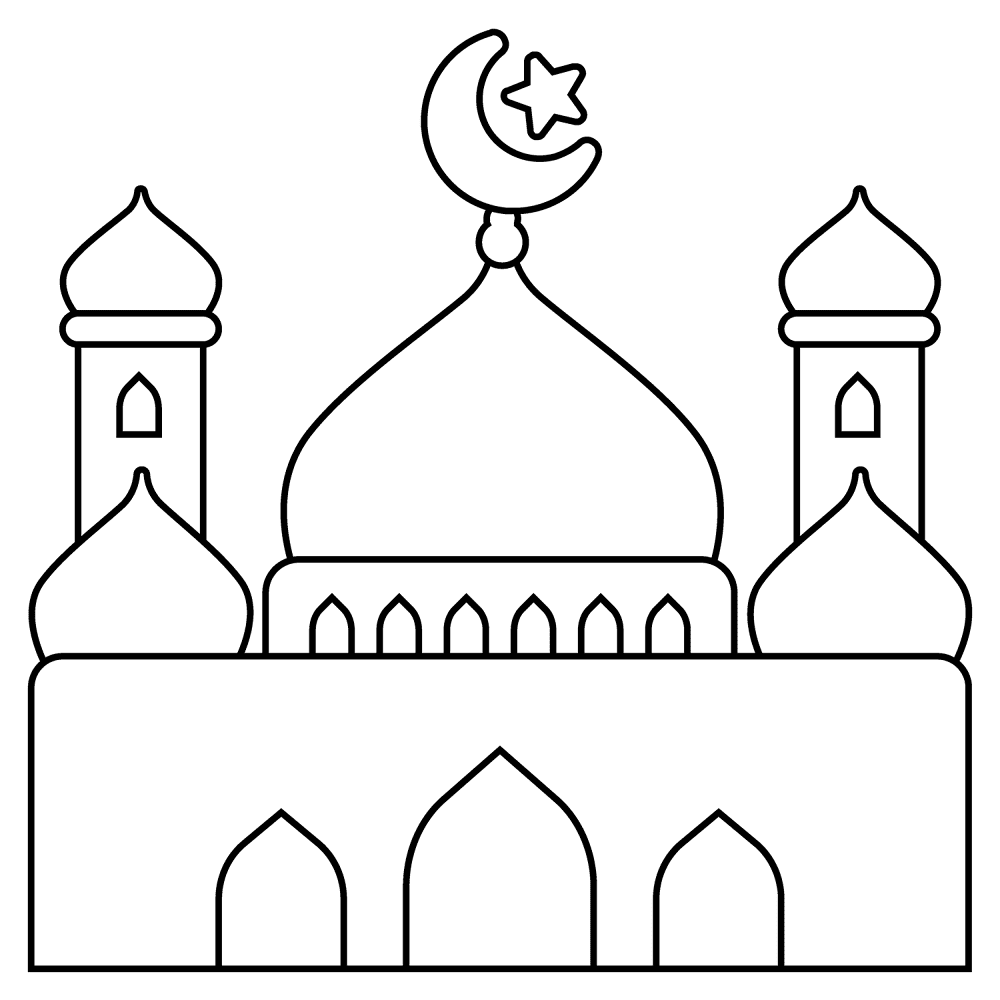Desenho de Ramadão para colorir e imprimir: número 8