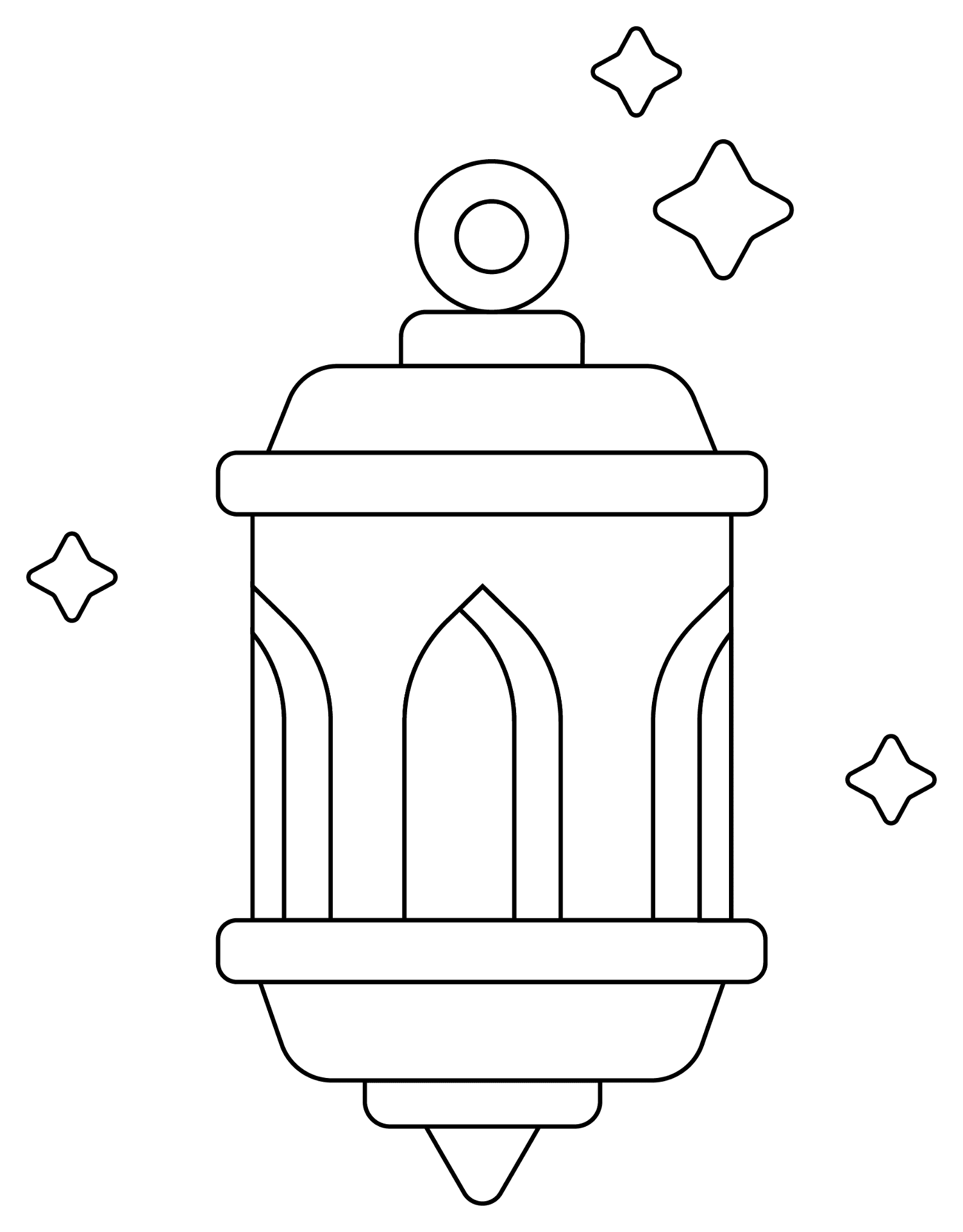Desenho de Ramadão para colorir e imprimir: número 11