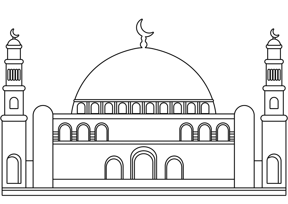 Desenho de Ramadão para colorir e imprimir: número 13