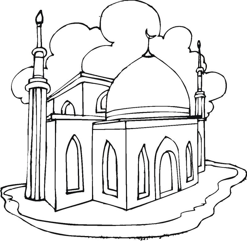 Desenho de Ramadão para colorir e imprimir: número 20