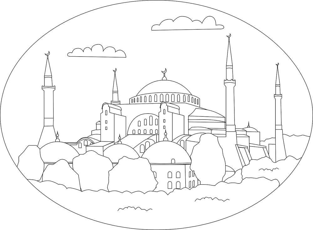 Desenho de Ramadão para colorir e imprimir: número 26