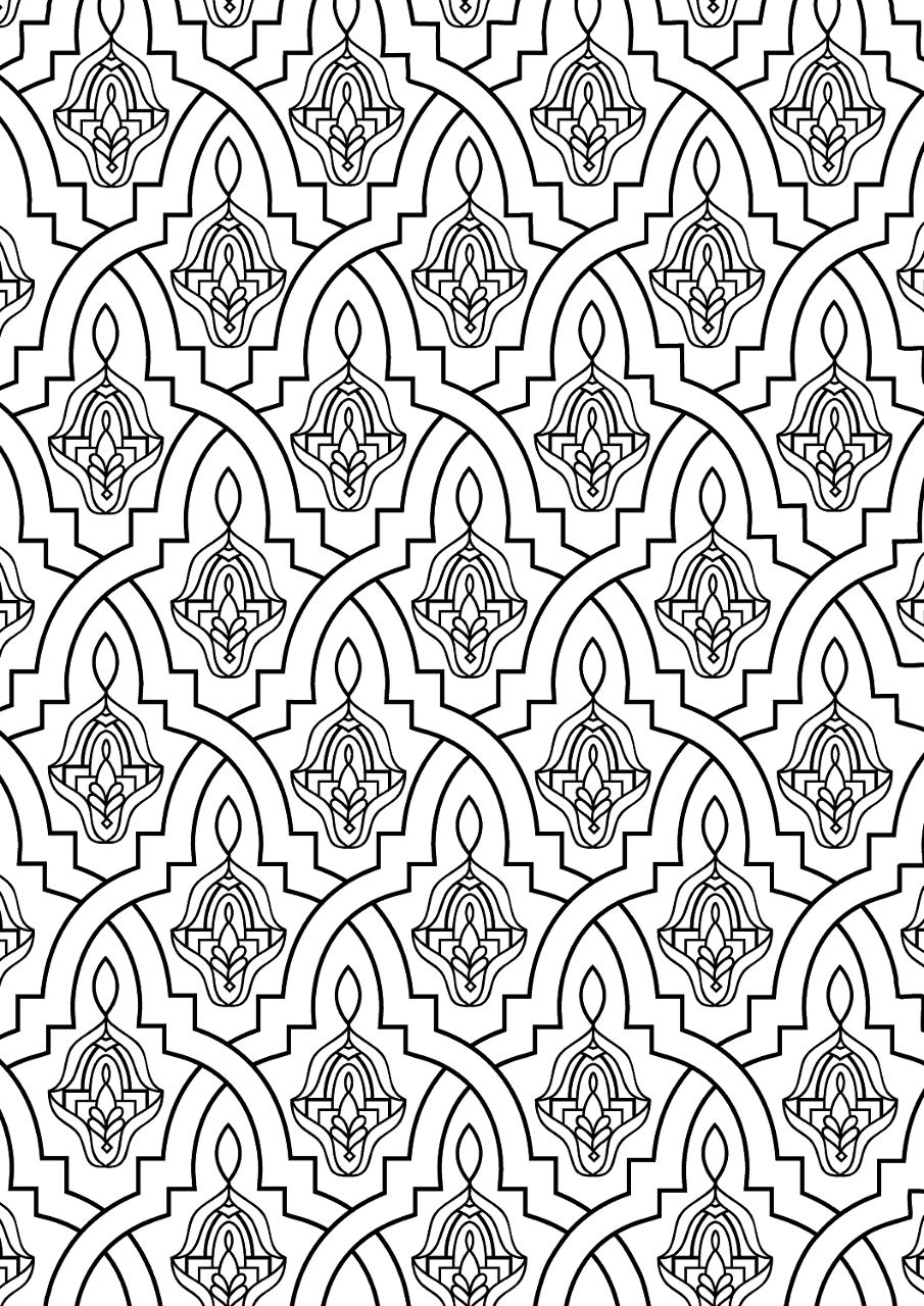 Desenho de Ramadão para colorir e imprimir: número 38
