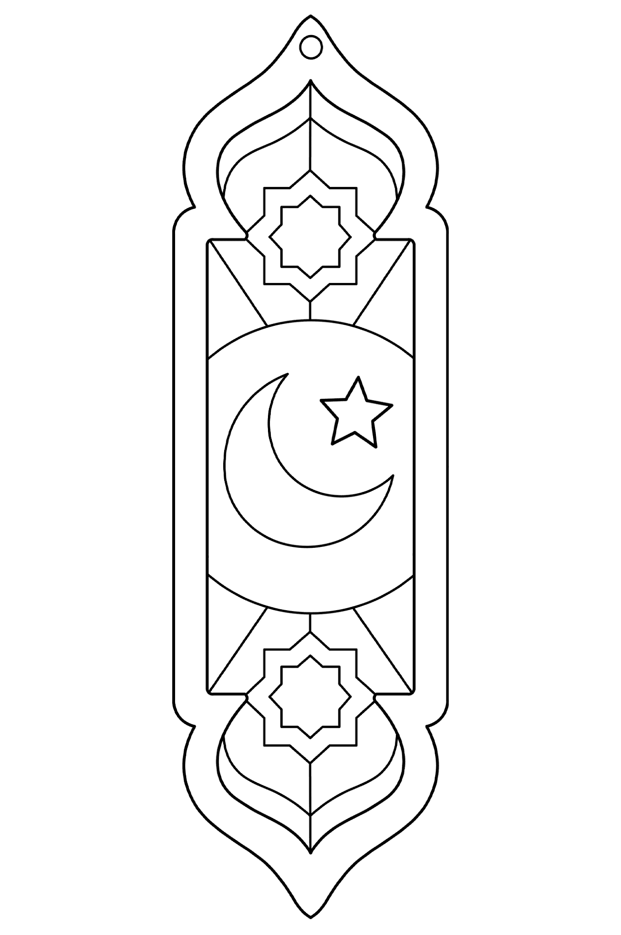 Desenho de Ramadão para colorir e imprimir: número 42