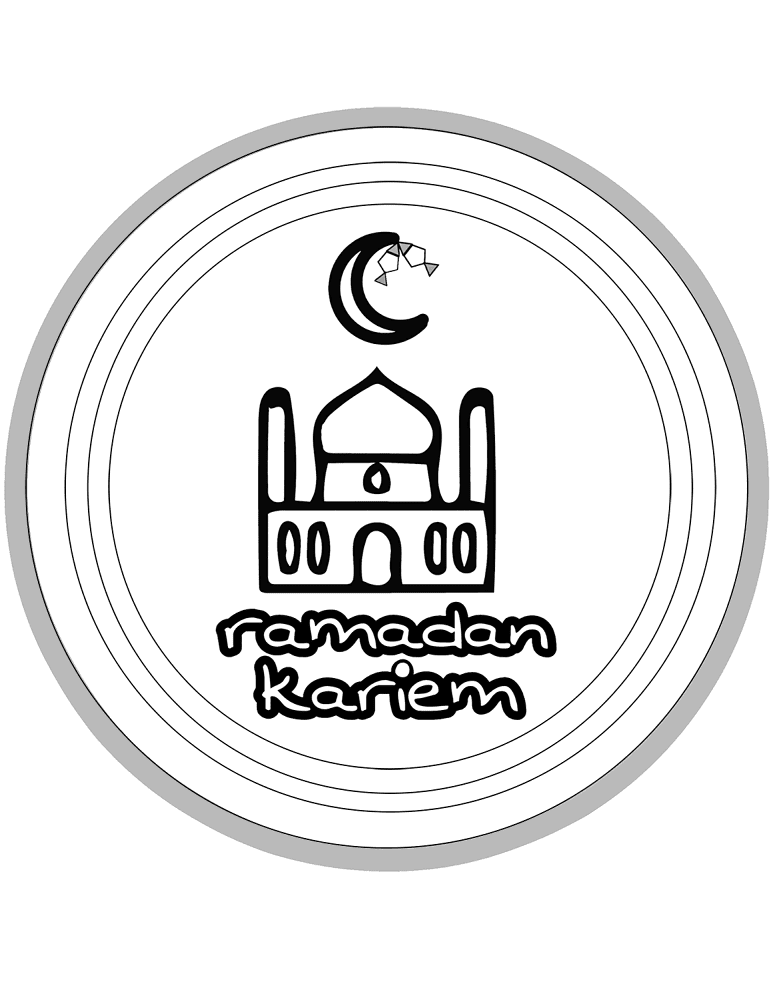 Desenho de Ramadão para colorir e imprimir: número 43