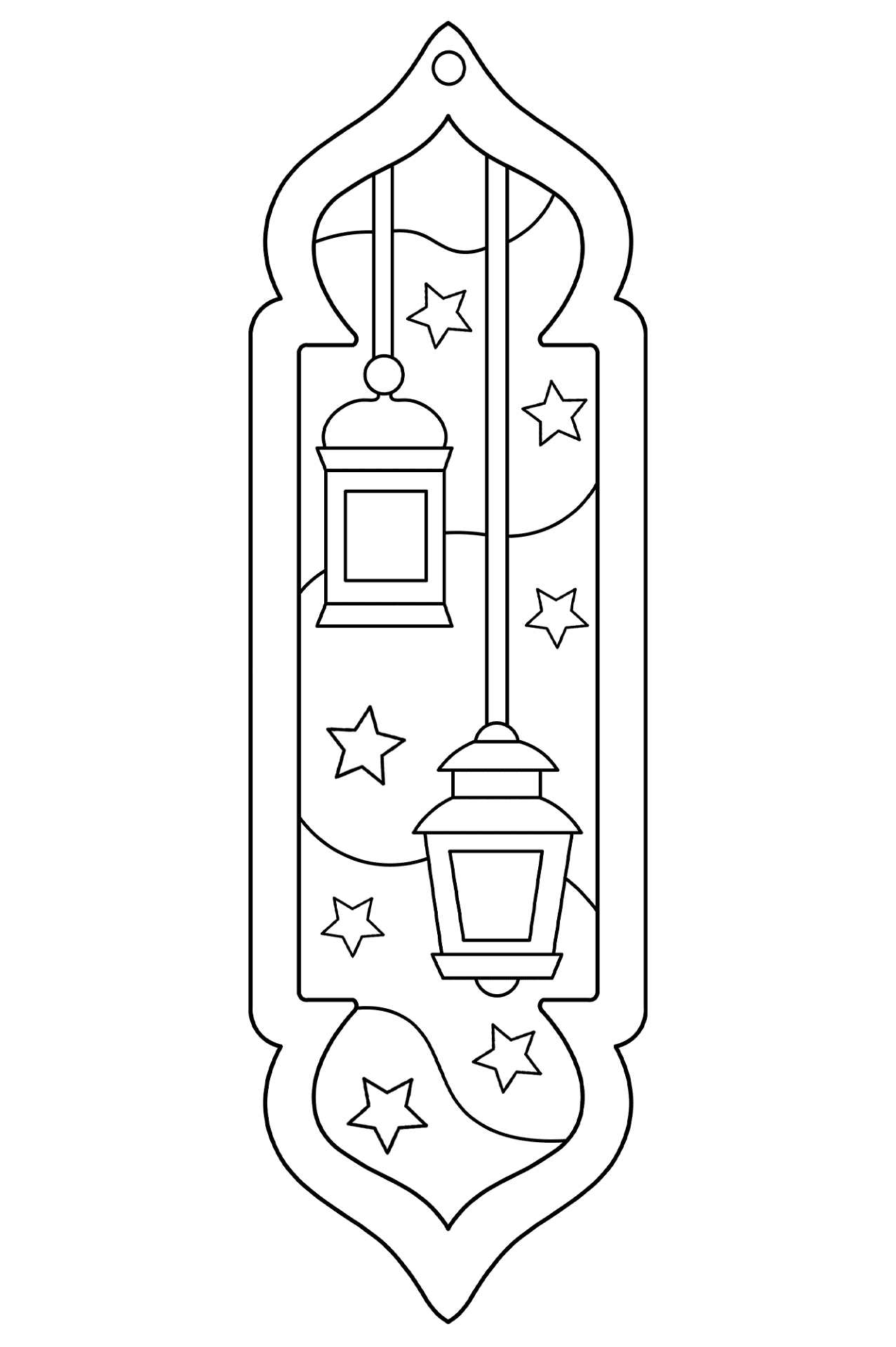 Desenho de Ramadão para colorir e imprimir: número 44