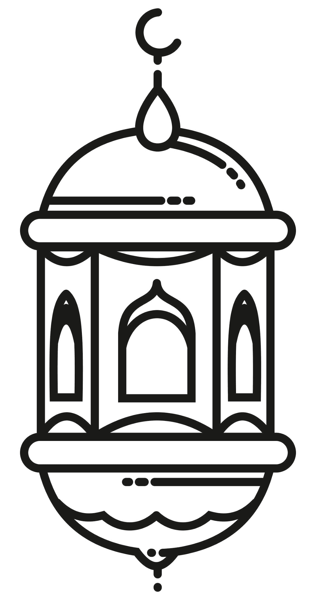 Desenho de Ramadão para colorir e imprimir: número 46
