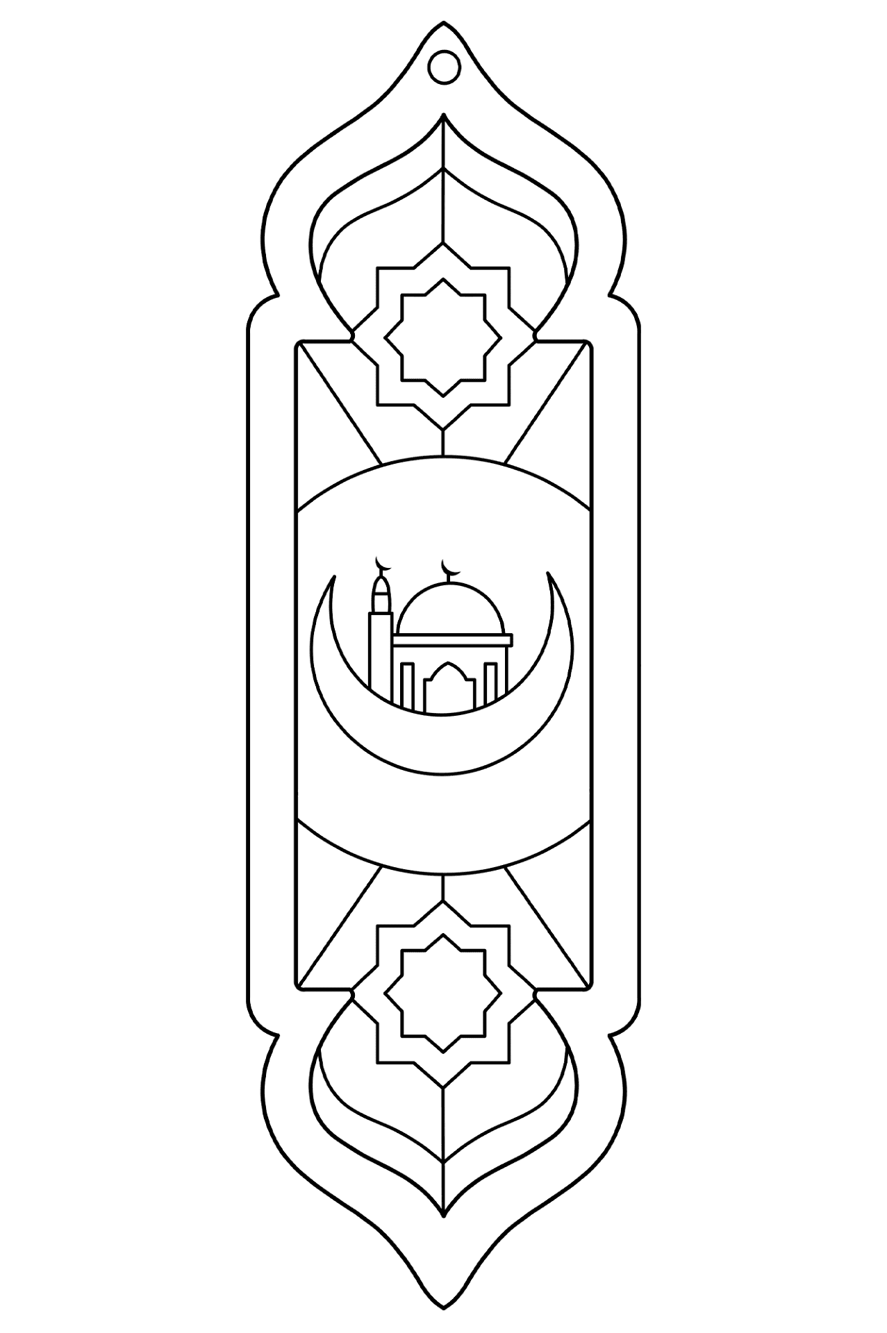 Desenho de Ramadão para colorir e imprimir: número 48