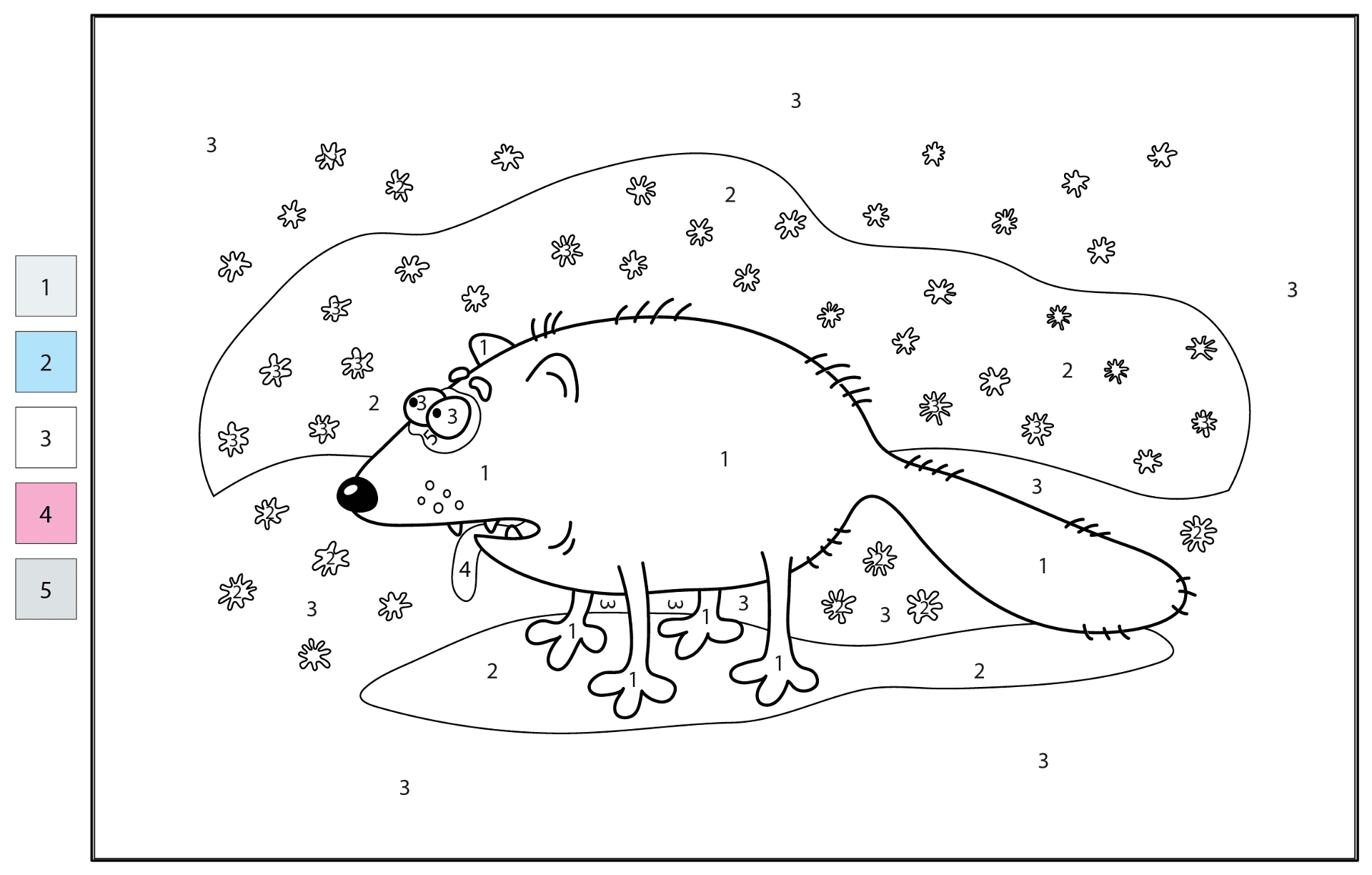 Desenho de Raposa Do Ártico para colorir e imprimir: número 5