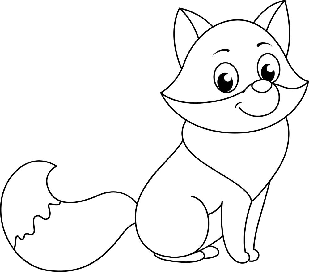 Desenho de Raposas para colorir e imprimir: número 8