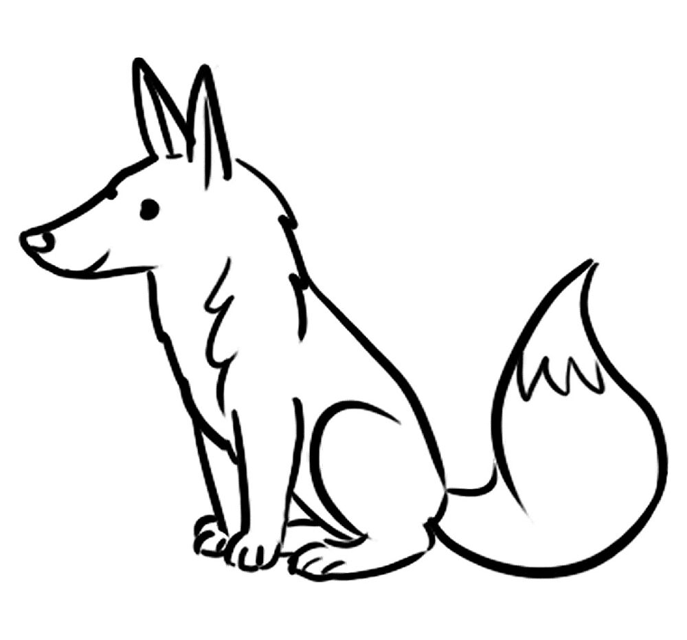 Desenho de Raposas para colorir e imprimir: número 10