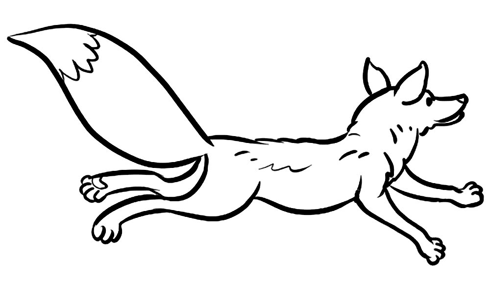 Desenho de Raposas para colorir e imprimir: número 17