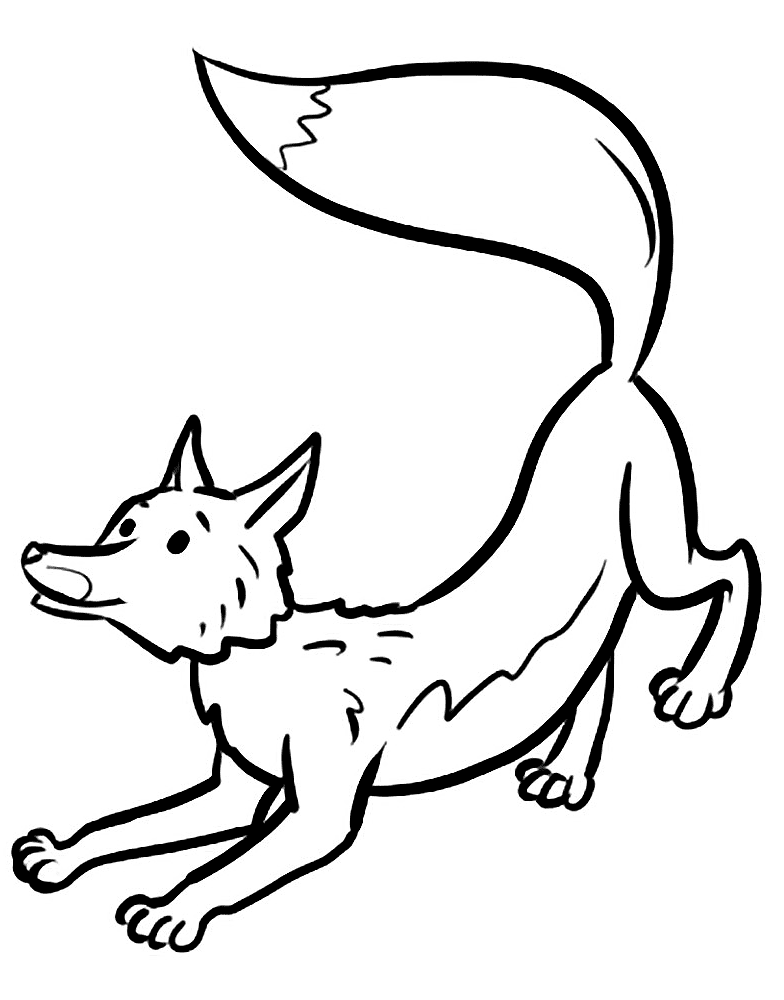 Desenho de Raposas para colorir e imprimir: número 19