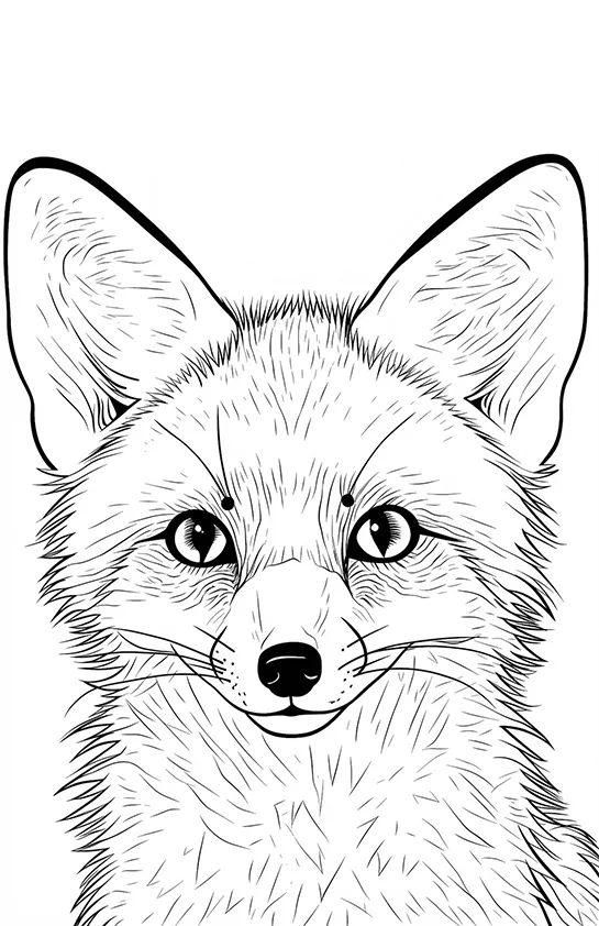 Desenho de Raposas para colorir e imprimir: número 23