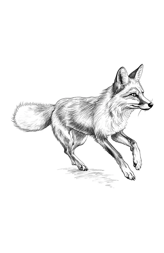Desenho de Raposas para colorir e imprimir: número 27