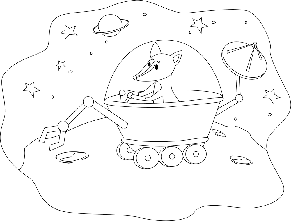 Desenho de Raposas para colorir e imprimir: número 37