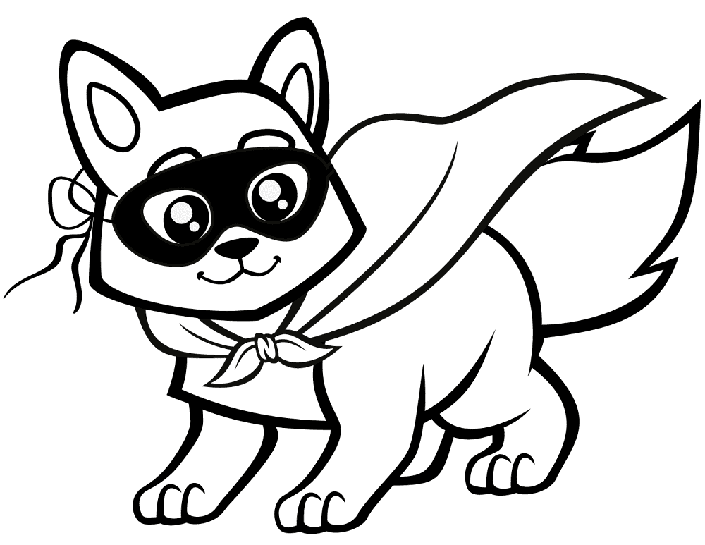 Desenho de Raposas para colorir e imprimir: número 39
