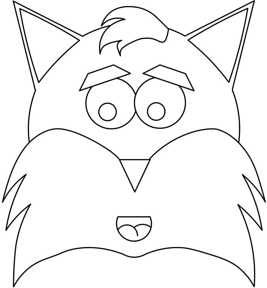 Desenho de Raposas para colorir e imprimir: número 42