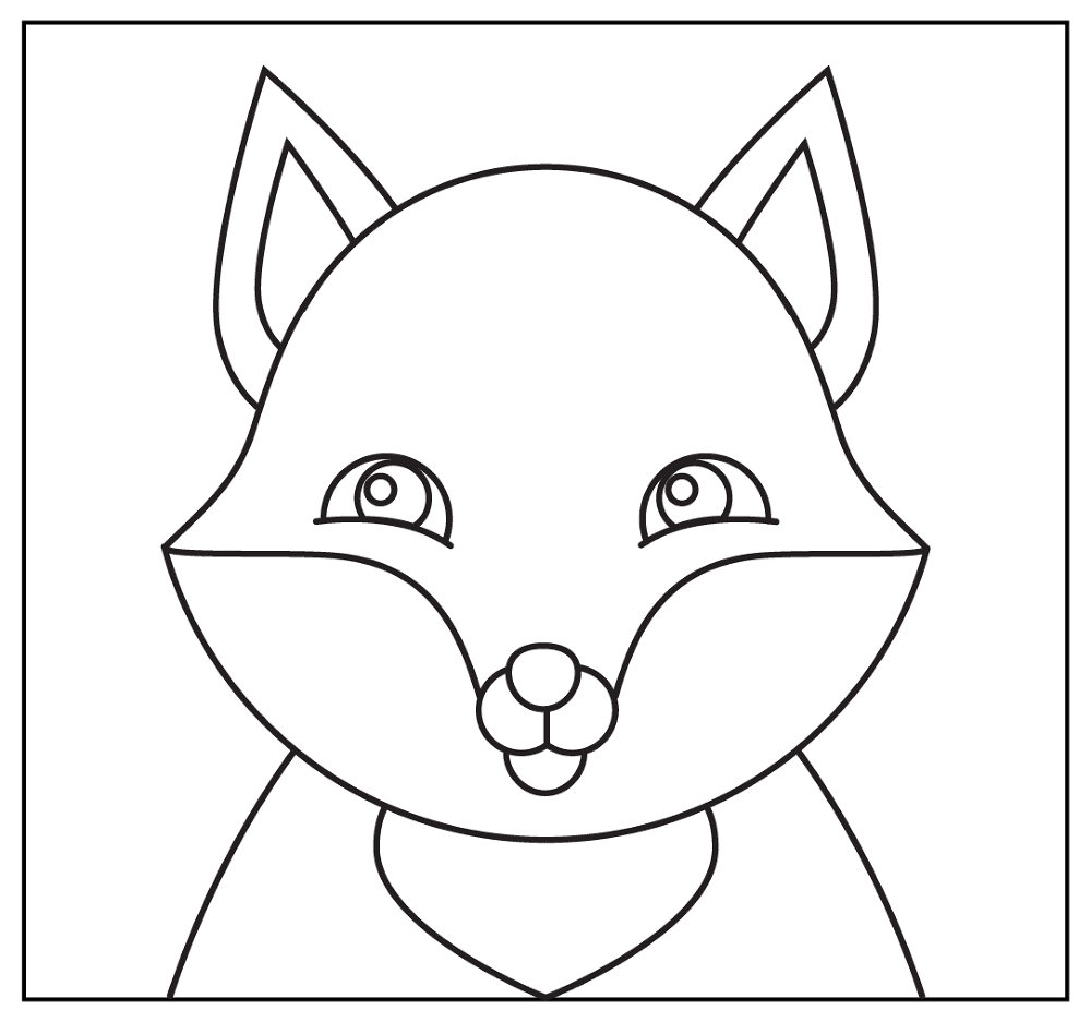 Desenho de Raposas para colorir e imprimir: número 43
