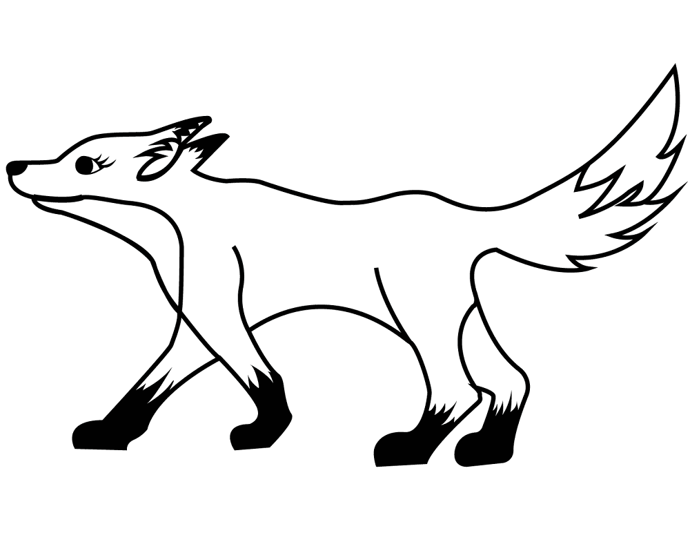 Desenho de Raposas para colorir