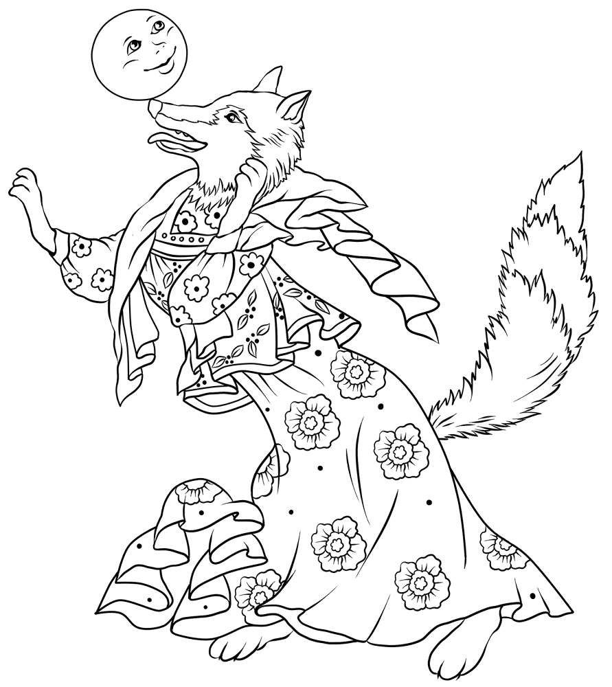 Desenho de Raposas para colorir