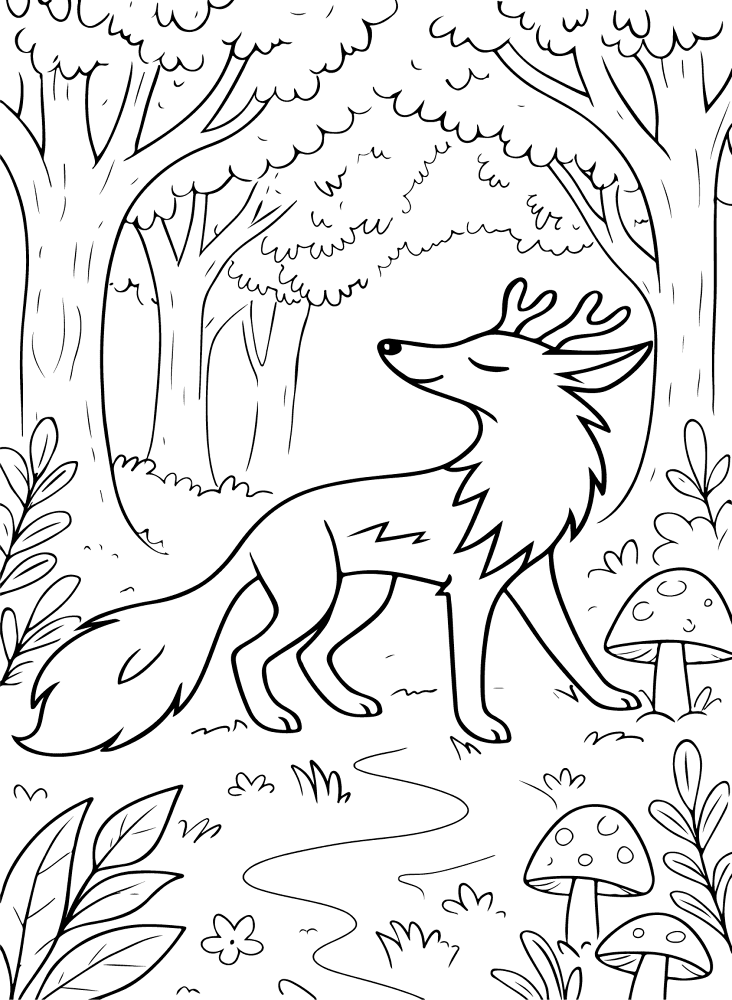 Desenho de Raposas para colorir