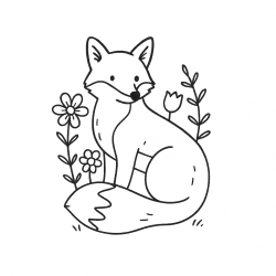 Desenho de Raposas para colorir