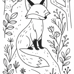 Desenho de Raposas para colorir