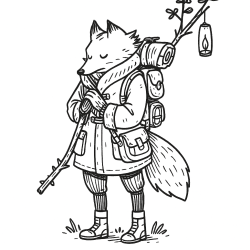 Desenho de Raposas para colorir