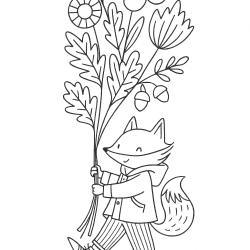 Desenho de Raposas para colorir