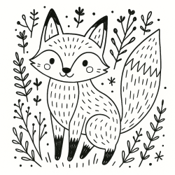 Desenho de Raposas para colorir