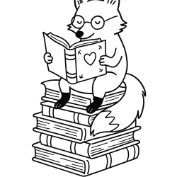 Desenho de Raposas para colorir