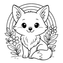 Desenho de Raposas para colorir