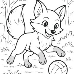 Desenho de Raposas para colorir